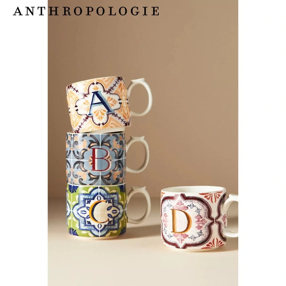 Anthropologie Mezze Monogram Mug